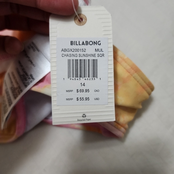 Billabong Chasing Sunshine Girls Bikini Bottom size 14 - Picture 3 of 4